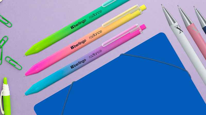 Канцелярские принадлежности с покрытием "soft-touch"